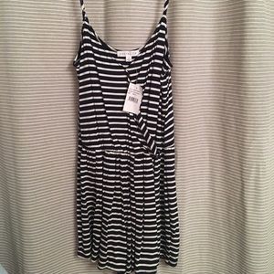 NWT Socialite Navy & White Striped Romper